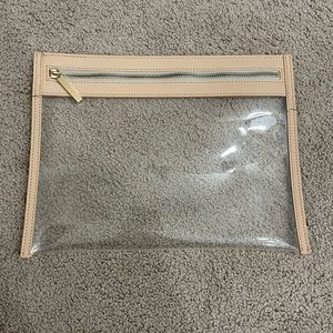 Transparent Beige Clutch Bag